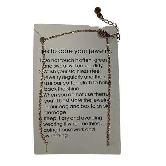 Gold Initial Necklace-14K Gold Plated - Picture 4 of 4